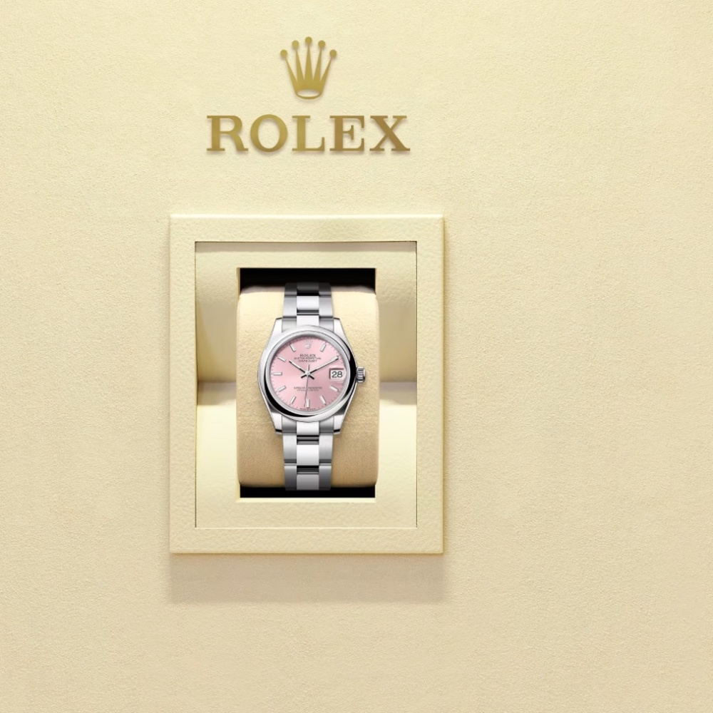 Rolex Datejust 31( Ref. m278240-0007) in Oystersteel with a pink dial